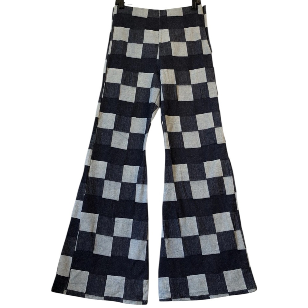 Patchwork Denim High Rise Wide Leg Bell Bottom Jeans Artist-Made Cybelle Elena